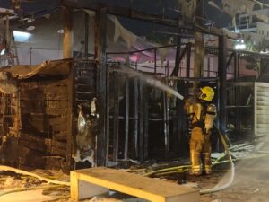 Пожар в игровом комплексе на Марине в Ашкелоне (фото, видео)