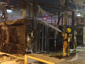 Пожар в игровом комплексе на Марине в Ашкелоне (фото, видео)