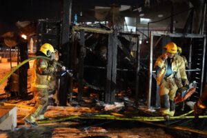 Пожар в игровом комплексе на Марине в Ашкелоне (фото, видео)