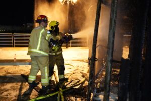 Пожар в игровом комплексе на Марине в Ашкелоне (фото, видео)